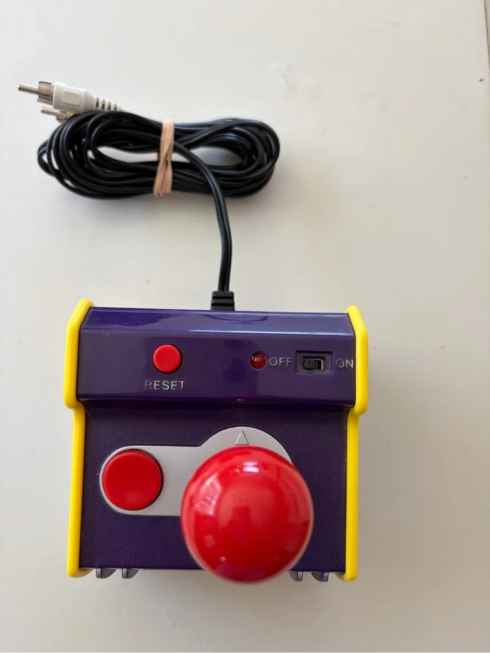 Retro Arcade Joystick Controller in Red, Purple & Yellow - Namco Style